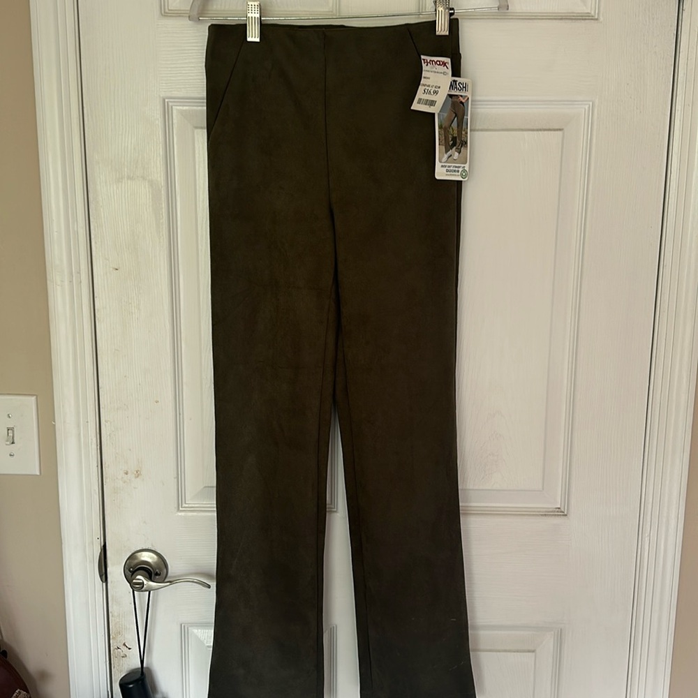Never worn green suede pants